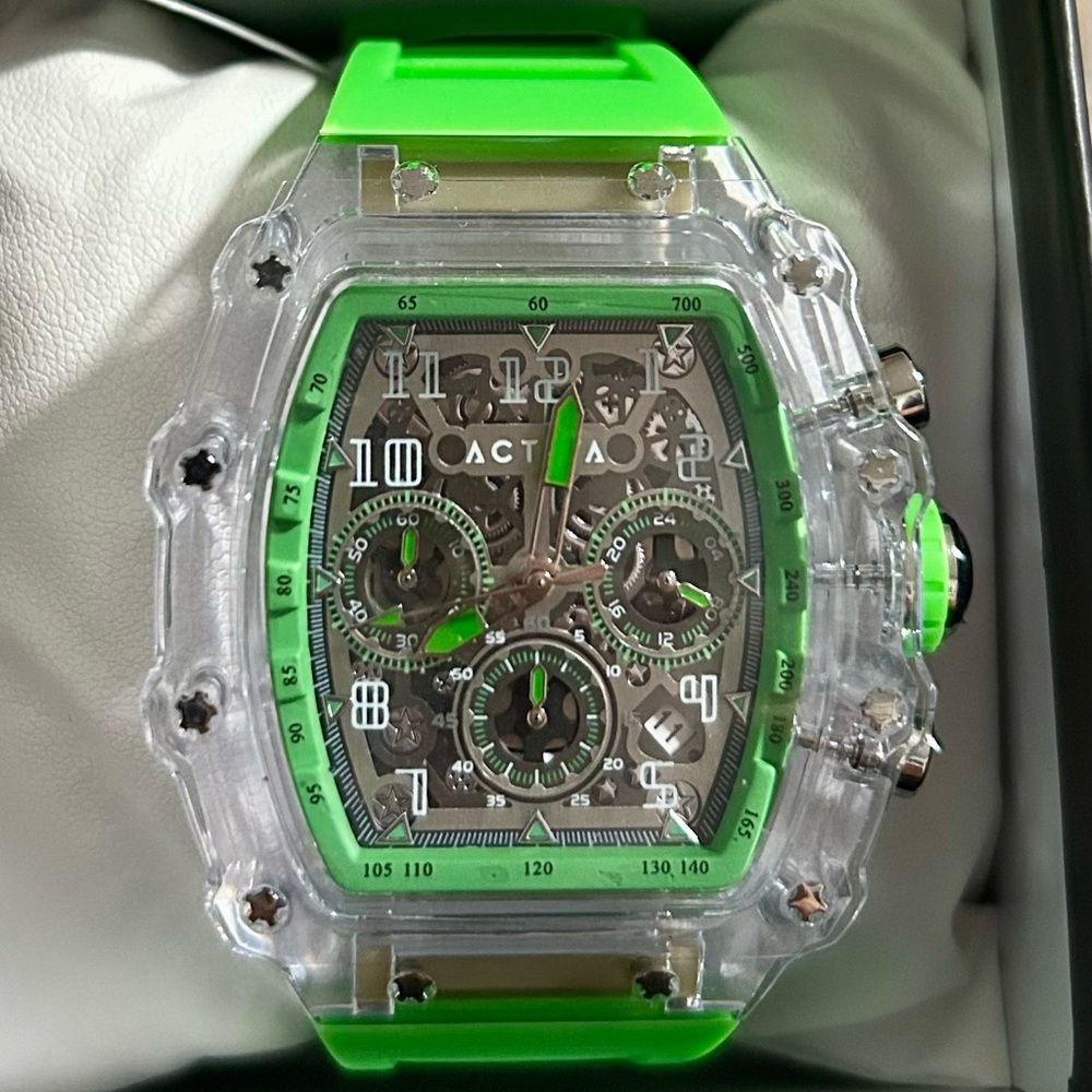 Activa by Invicta Skeleton Watch with Chronograph
